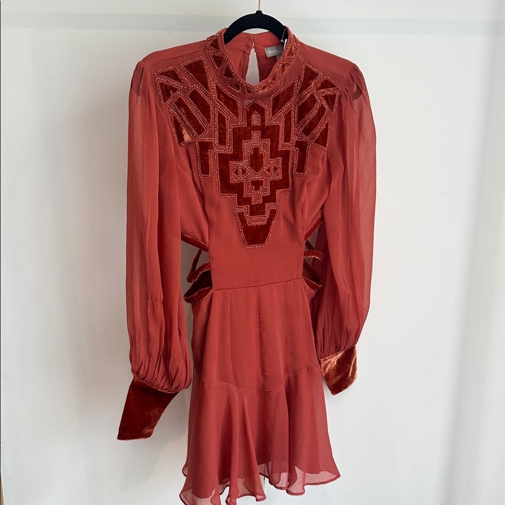 ASOS Rust Red Geometric Dress